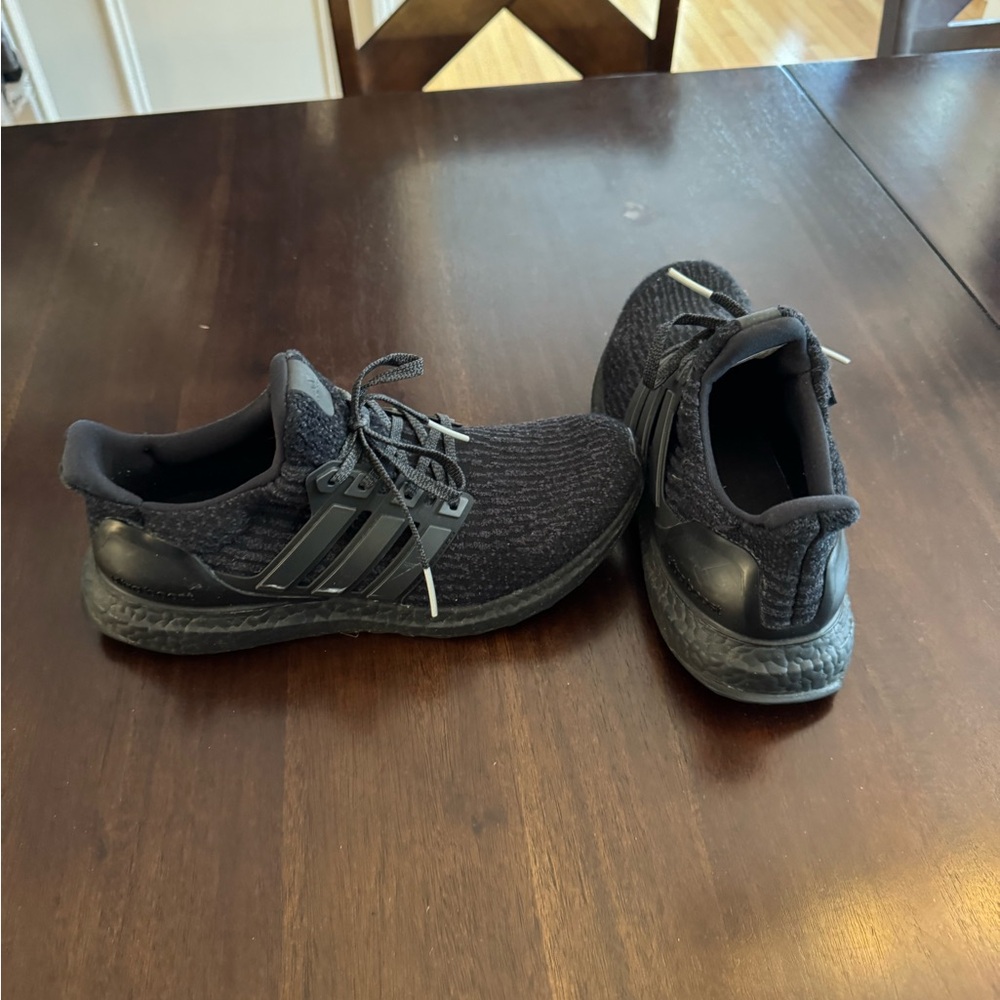 Mens Adidas Ultra Boost 3.0 Triple Black Running Sneakers (Size 8)